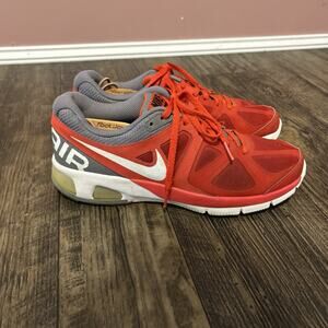 Nike Air Max Run Lite 4 Men's Shoes Size 9 Red/Gray Running Sneakers 554904-600